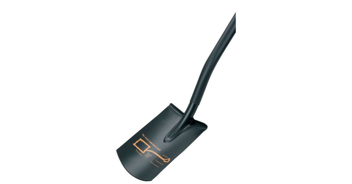 Bêche Ergonomique Fiskars - Lame Dentelée Acier Au Bore, Manche En Acier Gainé, Longueur 123 Cm - Pour Sols Durs, Coupe Des Racines, Jardinage Sans Mal De Dos