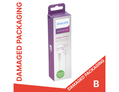 Philips DLC2103V - Câble de charge Lightning Usb 1,2M Blanc