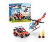 Zuru - Αυτοκίνητο πυροσβέστη Max City & Ελικόπτερο Σετ παιχνιδιών 265 τεμαχίων