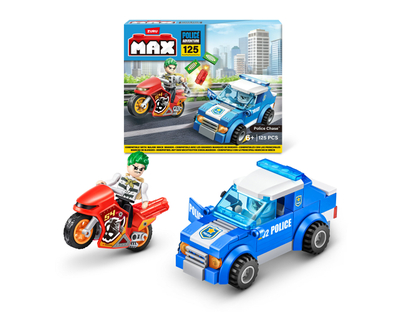 Zuru - Max City Police Car 125-Piece Playset