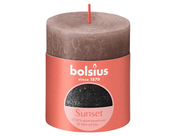 Bolsius - Pillar Candle Fading Caramel Black 80x68mm