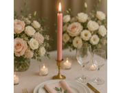 Candra - Lumânare pentru cină 220x22 Roz vechi rustic