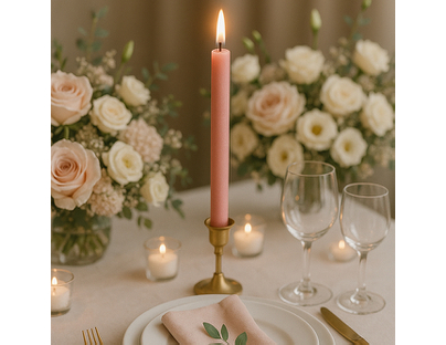 Candra - Dinner Candle 220x22 Rustic Old Pink