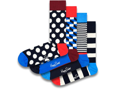 Happy Socks SXBDO09-6501  - 4P Big Dot - Boîte cadeau - Taille 36-40
