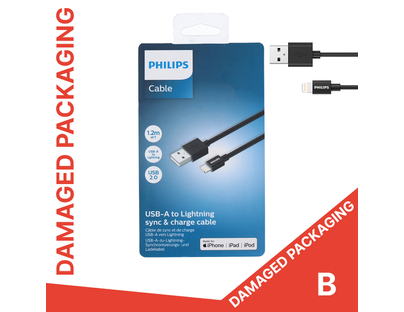 Philips DLC3104V/03 - Charge & Sync Cable Usb-A Lightning 1.2M Black