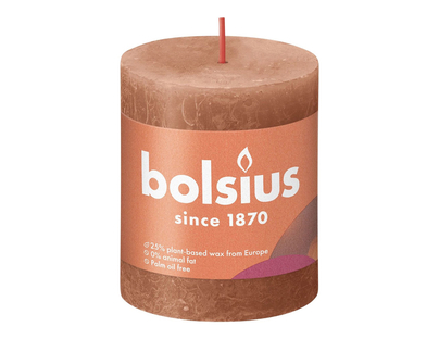 Bolsius - Lumânare stâlp roz ruginit 80x68mm