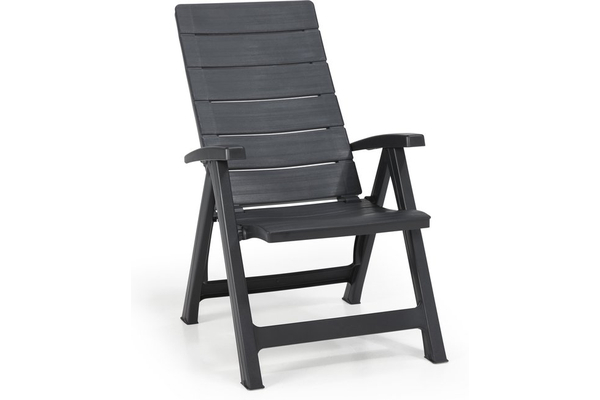 Chaise Tisara Allibert - Lot De 4, Couleur Graphite, Résine Antichoc, Dimensions 58x53x83 Cm - 4