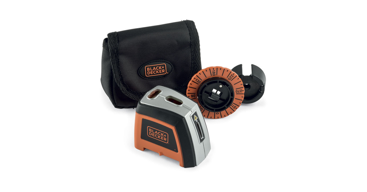Livella Laser Manuale BLACK+DECKER BDL120-XJ – Proietta Linea Su Muro, Bolle Luminose, Girevole 360°, Batterie Incluse