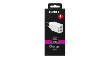 Grixx GROPADUSB01 - Încărcător Dual Usb 220V