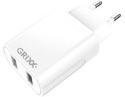 Grixx GROPADUSB01 - Dubbele Usb Lader 220V