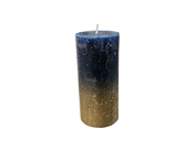 Hema - Pillar Candle - Rustic Gold Dark Blue 110x50