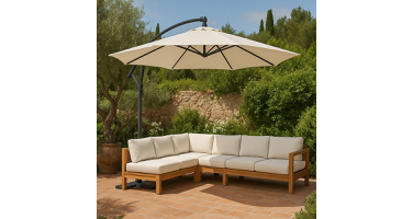 Lifetime Garden - Drijvende Parasol Met Voet - 300 cm