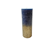 Hema - Pillar Candle Gold Darkblue 190x68